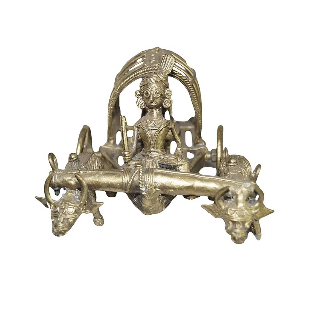 Dogra Brass Handicraft Bullock Cart
